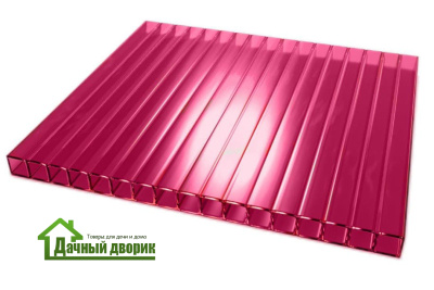 Сотовый поликарбонат 6 мм гранат (2,1*3м) недорого в Хабаровске