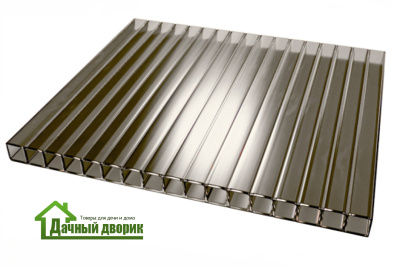 Сотовый поликарбонат 4мм коричневый (2,1*6м) недорого в Хабаровске